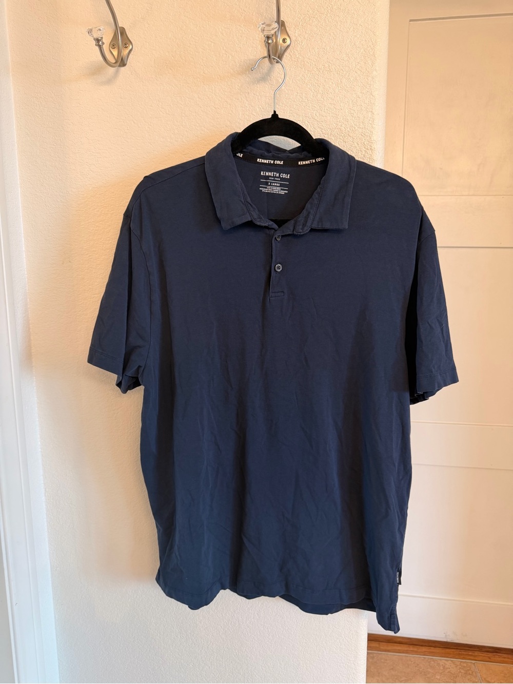 Kenneth Cole New York Navy Blue Luxury Polo - Size XL